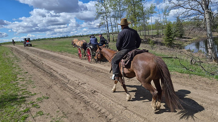 Wagons, Horses and Riders